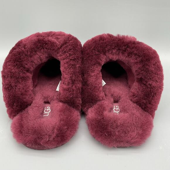 NEW UGG Women’s Scuffette II Mirror Ball Slipper Maroon Size 5 - Picture 4 of 10